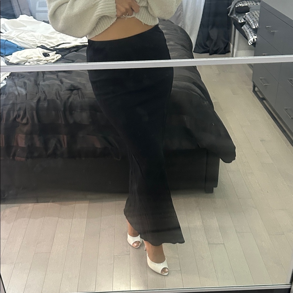 Divided Black Maxi Skirt